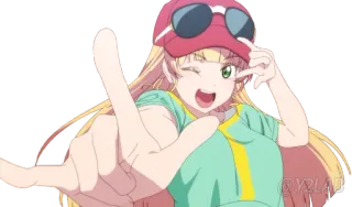 😉 a807e6dd Anime, Ragazza, Cartone animato, Personaggio, Occhiolino telegram sticker