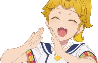 🗻 b11b1f03 Anime, Cartone animato, Personaggio, Ragazza, Sorriso, Carino telegram sticker