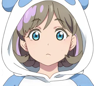 🐼 c2960363 Anime, Ragazza, Panda, Felpa con cappuccio, Cartone animato telegram sticker