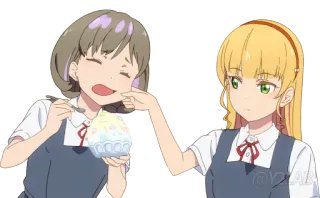 🦀 efa8753c Anime, Ragazza, Amici, Gelato, Carino telegram sticker