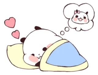 😴 f66ad0e3 Panda, Niedlich, Schlaf, Traum, Kawaii, Tier whatsapp sticker