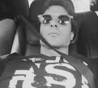 © b73bbecd NS uomo, occhiali da sole, cintura di sicurezza, bianco e nero, camicia whatsapp sticker