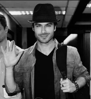 © db04985f uomo, cappello, ritratto, moda, stile whatsapp sticker