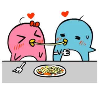 😚 42171cbc Cartoon, Pinguin, Pasta, Essen, Süß, Animiert telegram sticker