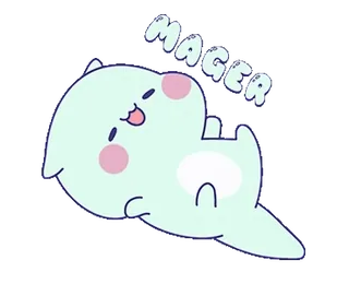 😮‍💨 79b87cff MAGER cute, cat, lazy, mager, cartoon, sticker, kawaii telegram sticker