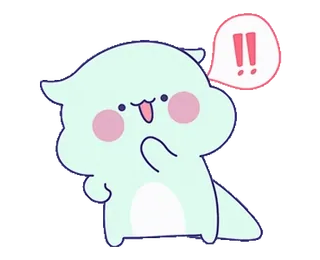 ‼️ 8d90c142 cute, cartoon, kawaii, exclamation, alert, happy, sticker telegram sticker