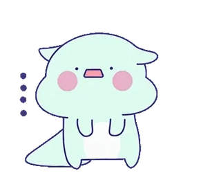 😐 d0126fdf cartoon, monster, cute, kawaii, adorable telegram sticker
