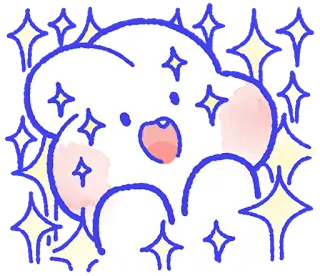 🤩 93a6872f 可爱, 闪亮, 云, 卡哇伊, 迷人, 卡通 telegram sticker