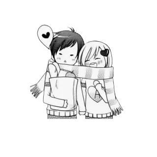 ❤ 648f0871 cinta, pasangan, hati, anime, manga, imut whatsapp sticker