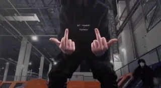 🖕 90b84806 of course i am jari tengah, menyinggung, gestur, sumpah serapah, hoodie whatsapp sticker