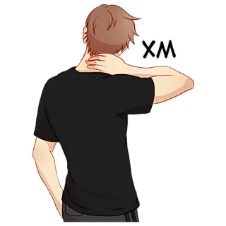 🤔 9228befa XM Anime, Junge, Cartoon, Männlich, Illustration telegram sticker