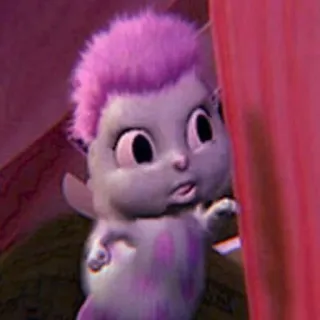 🧚‍♀️ b921815e фея, фиолетовый, малыш, мультфильм whatsapp sticker