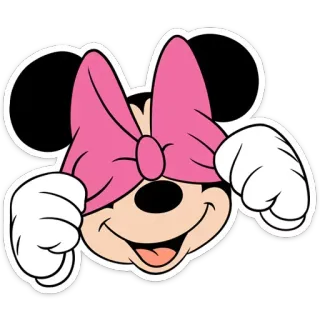 🎀 74545a59 Minnie Mouse Minnie, Disney, dessin animé, mignon, personnage, noeud, souris telegram sticker