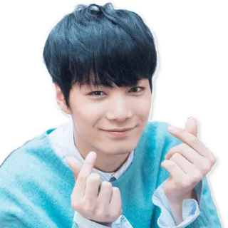 💕 5d1eb8b4 K-pop, Ídolo, Cantor, Ator, Entretenimento, Coreano, Gesto de amor, Coração com as mãos telegram sticker