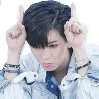 ☝ ecb1e8a9 pessoa, mulher, gesto, pose, retrato telegram sticker