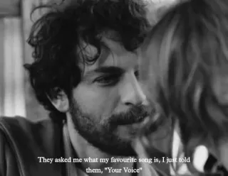 🌟 1a81366c They asked me what my favourite song is, I just told them, "Your Voice" telegram sticker