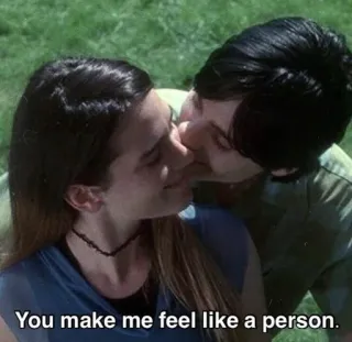 🌟 c9b764c9 You make me feel like a person. Liebe, Paar, Kuss, Beziehung, Romantik telegram sticker