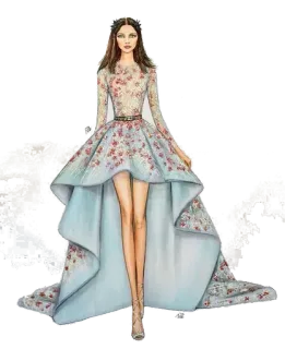 ☺️ 164adbe7 mode, robe, femme, robe de soirée, art, illustration, design whatsapp sticker