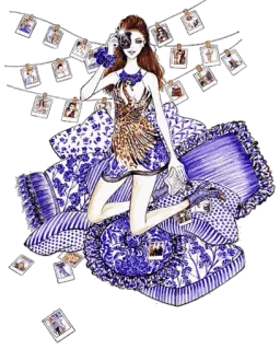 📸 3bf5750f illustration de mode, appareil photo, femme, photos, lit, élégant, féminin whatsapp sticker