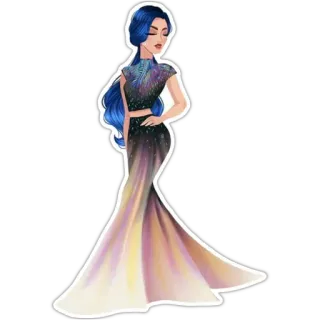 😒 7a148db6 femme, robe, mode, robe de soirée, beauté, élégant, style whatsapp sticker