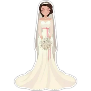 👰 a8208085 mariée, robe de mariée, mariage, robe, femme, robe de soirée whatsapp sticker