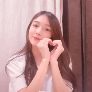 🦢 28a9ac3f mujer, corazón, amor, chica, gesto, dedos whatsapp sticker