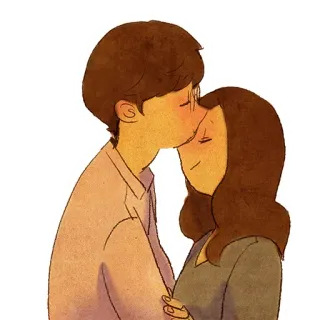 😙 b1fffb45 amor, beso, pareja, romance, relación telegram sticker