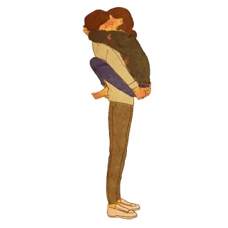 😘 d0f5a9da amor, pareja, abrazo, romance, cariño, relación telegram sticker