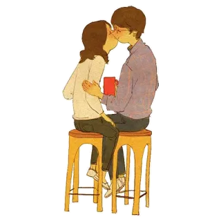 😙 4c1ba8ad baiser, couple, amour, affection, romance whatsapp sticker