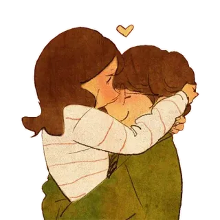 🤗 6b00f902 amour, couple, câlin, romance, affection, dessin animé whatsapp sticker