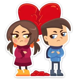 💖 b106d4d8 沮丧, 卡通, 心碎, 悲伤, 感情问题 telegram sticker