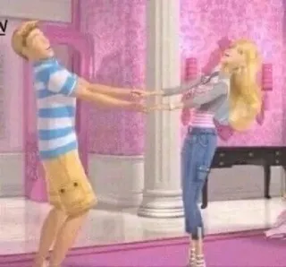 👫 30515ea1 Barbie, Ken куклы, пара, любовь, игрушки, мультфильм, отношения telegram sticker