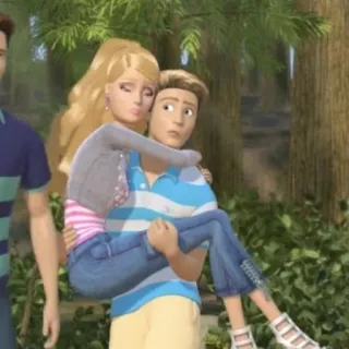 💞 b1003414 Barbie Анимация, Мультфильм, Пара, Романтика, Нести, Любовь telegram sticker