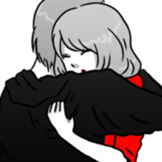 💑 14406fc3 abrazo, afecto, amor, abrazar, pareja whatsapp sticker