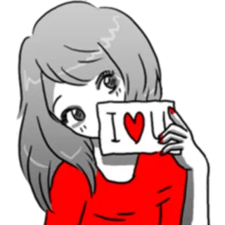 💖 5755208d I <3 U amor, chica, corazón, cariño, saludo whatsapp sticker