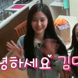 🍧 d3adf10c 하세요 김 问候, 你好, 女人, 韩语 telegram sticker