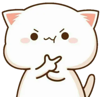 🤔 ed331992 кот, животное, милый, непристойный жест, мультфильм, смешной telegram sticker