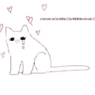 💗 1b692a71 blblblblblblblblblblblbl cat, cute, hearts, kawaii, cartoon, pet whatsapp sticker