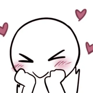💗 67882583 cartoon, love, hearts, cute, emotions, blush whatsapp sticker