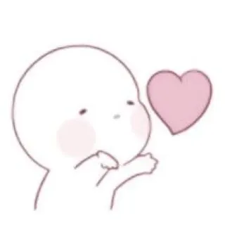 💗 76cf465b cute, kawaii, love, heart, pink, blob, minimalist whatsapp sticker