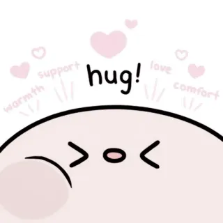 💗 924243db hug! hug, cute, love, support, warmth, comfort, pink whatsapp sticker