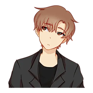 🧐 208e752f anime style, male character, serious, anime, cartoon telegram sticker