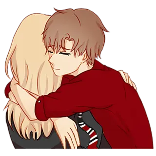🤗 2138b9dc hug, friendship, love, anime, cartoon, emotions telegram sticker