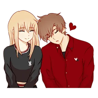 🥰 e874003e couple, romance, cartoon, love, relationship, cute, heart telegram sticker