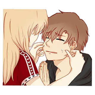 😍 ffa1aad2 anime, couple, cute, romance, love, relationship telegram sticker