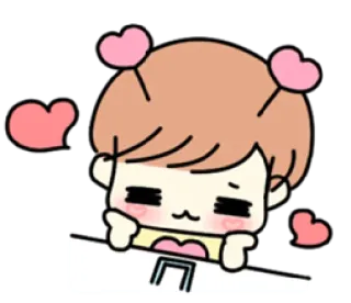 😔 07e24f74 动漫, 卡通, 可爱, 爱, 女孩 telegram sticker