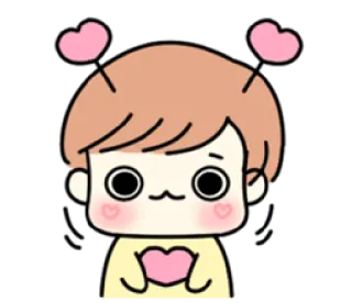 😐 0ac9b8f7 卡通, 角色, 可爱, 卡哇伊, 心, 爱 telegram sticker