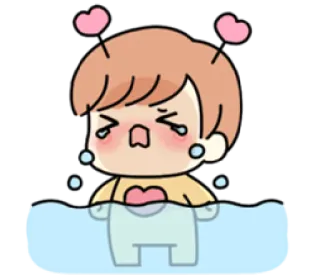 😭 e3a7cb9c 卡通, 哭泣, 悲伤, 情绪, 可爱, 爱心, 眼泪 telegram sticker