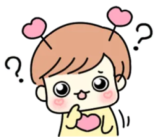 🤔 f3c4b7c9 卡通, 问题, 爱心, 可爱, 困惑, 思考 telegram sticker