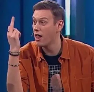 🖕 e1c7b00f dito medio, gesto offensivo, uomo, maleducato, fare il gesto dell'ombrello, aggressività telegram sticker